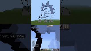 rick and morty pixel art in minecraft