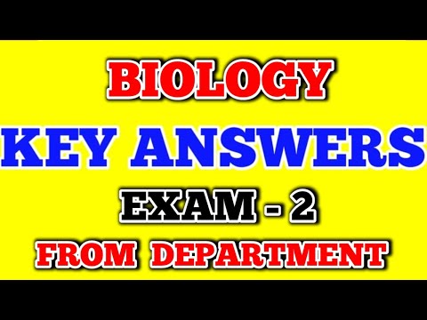 2nd PU EXAM - 2  BIOLOGY KEY ANSWERS 