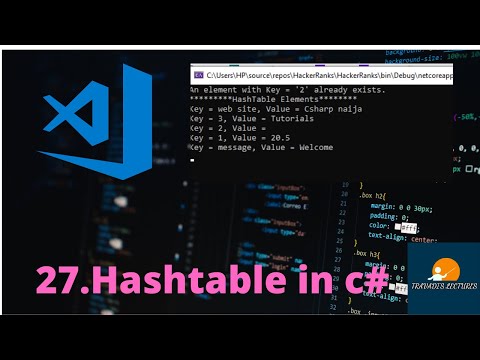 C# - Hashtable || HASH-TABLE COLLECTION IN C# || Hash Tables in C# - How to use and when to use?