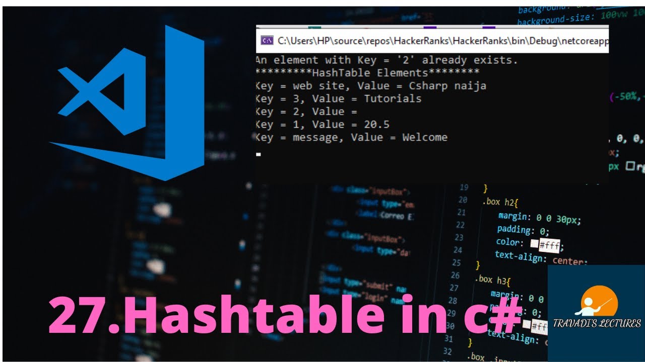 C# - Hashtable || HASH-TABLE COLLECTION IN C# || Hash Tables in C# ...