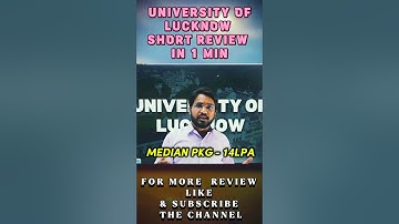 📢 Lucknow University 1-Minute Review 2025 | Fees, Placements & Campus Life! 🎓🔥 #jeemains2025