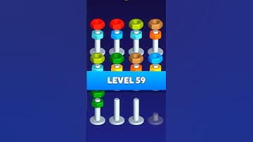 Nut Sort Level 59 | Nut and Bolt Game | #shotrs #games #gaming #nutssort #nutsandbolts