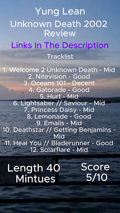 Download lagu Yung Lean - Unknown Death 2002 Review