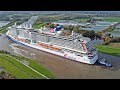 CARNIVAL JUBILEE TRANSFER FROM SHIPYARD TO OCEAN ON RIVER EMS - 4K SHIPSPOTTING 2023