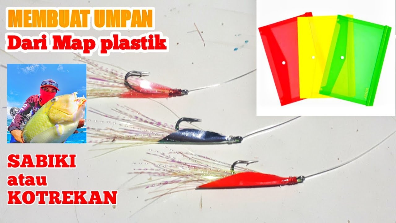 Mebuat Umpan Tiruan Dari Map Plastik Bening Mengkilap || Sabiki Atau