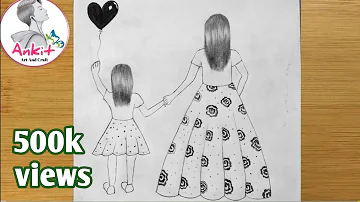 Mother's day drawing with pencil sketch for beginners /  mothers day @FarjanaDrawingAcademy