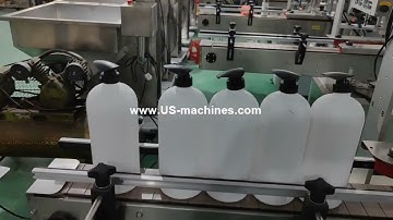 Automatic pump cap bottle capping machine capping equipment testing video