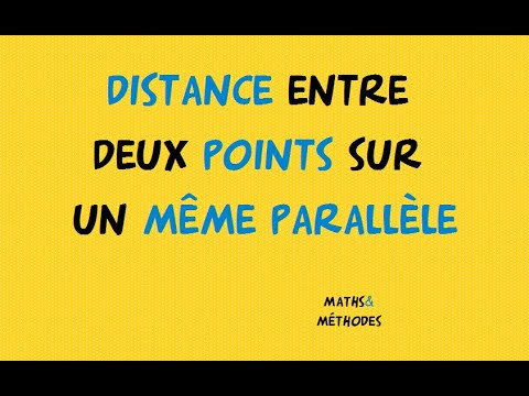 Distance entre deux points sur un même parallèle