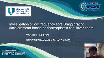 IPCME2021 LOW FREQUENCY FIBRE BRAGG GRATING ACCELEROMETER BASED ON THERMOPLASTIC CANTILEVER BEAM