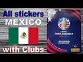 Complete mexico stickers in panini album copa america usa 2024 with clubs