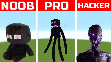 Pixel Art (NOOB vs PRO vs HACKER) Enderman in Minecraft