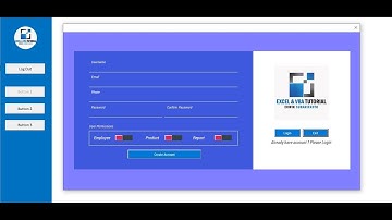 LOGIN FORM UI DESIGN VBA EXCEL | LOGIN MULTI LEVEL | LOGIN SHEET & USERFORM