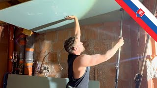 Big Day in the Main Bathroom! Tacking, Dabbing & Boxing In | Flat Reno Pt 28