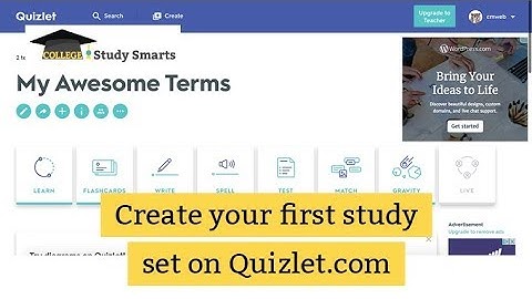 Create your first study set on Quizlet.com