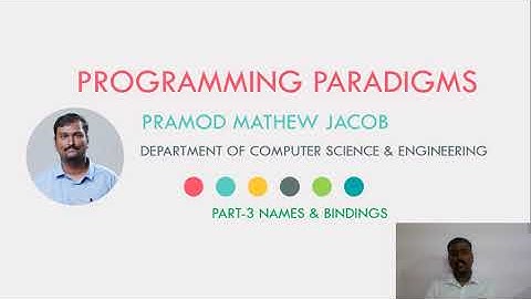 PROGRAMMING PARADIGMS | Names & Bindings | Part 3