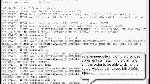 Official sqlmap video demonstration 5