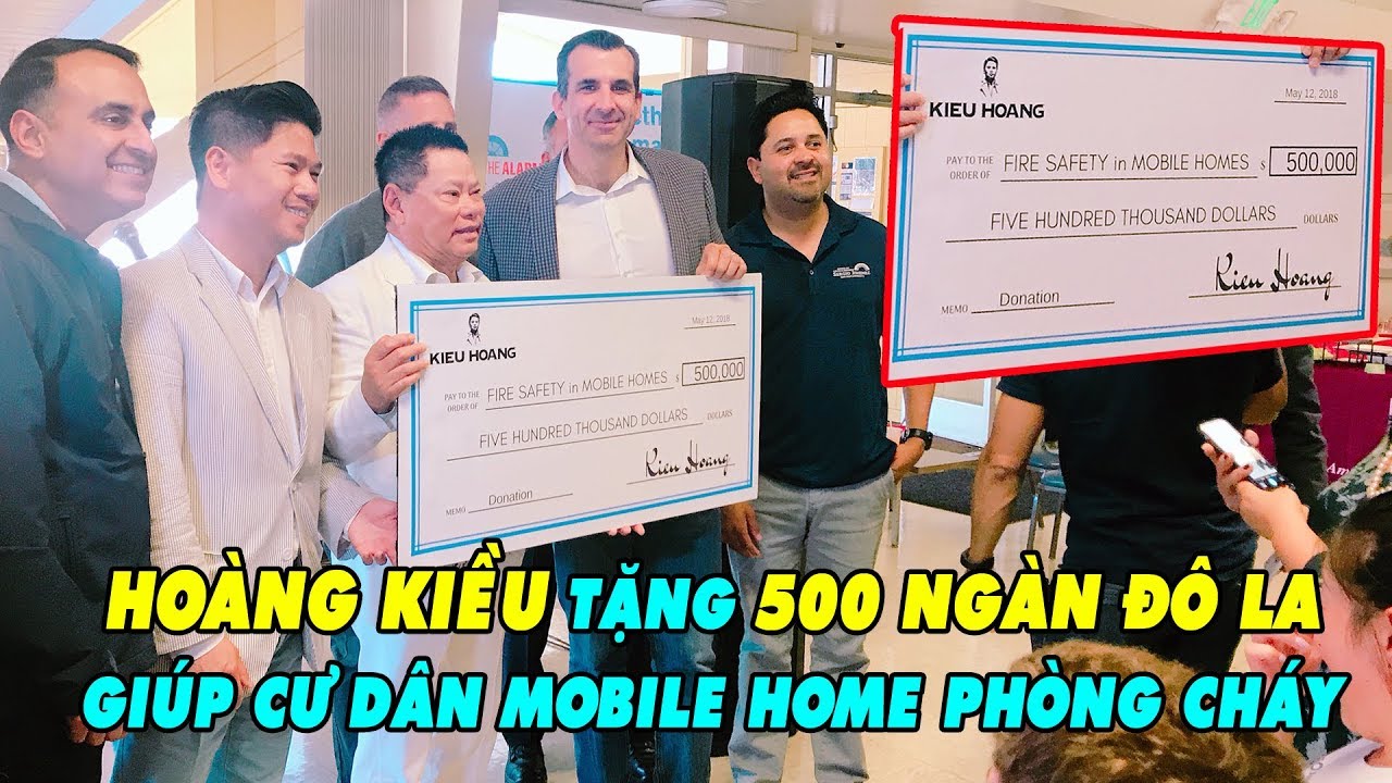 Tỷ phú Hoàng Kiều tặng $500,000 giúp cư dân mobile home tại San Jose phòng cháy - YouTube