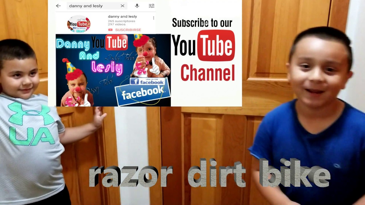 danny and lesly razor dirt bike - YouTube