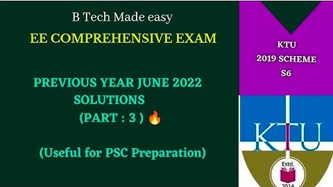 EET308 Comprehensive Exam previous year question solutions Part 3 / KTU June 2022 🔥must watch