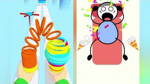 Toy Spring vs Help Skick Man Tricky Puzzle - ASMR Gameplay (NOOB vs PRO vs HACKER)