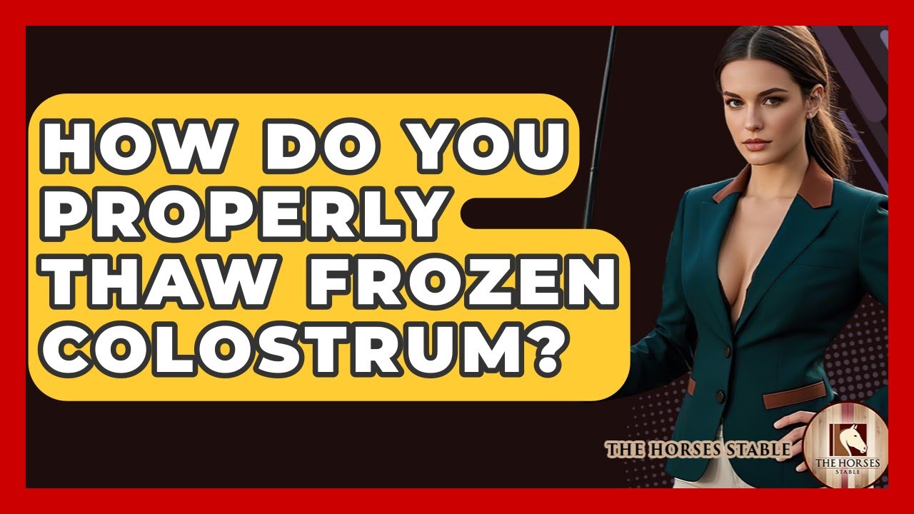 How Do You Properly Thaw Frozen Colostrum? - The Horses Stable