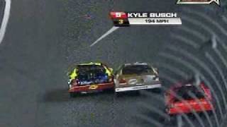 2007 Nextel AllStar  Kurt Busch and Kyle Busch wreck