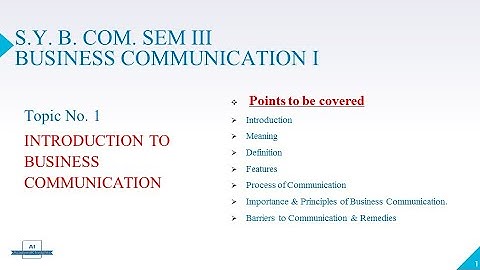 Introduction to Business Communication