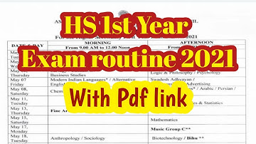 HS 1st Year Exam routine 2021 | AHSEC | You can learn