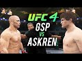 EA Sports UFC 4 - GSP vs BEN ASKREN CPU vs CPU (RAW GAMEPLAY)