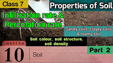 DAV class 7 Science chapter 10 Soil - Properties of soil, Soil texture, Soil colour, percolation ...