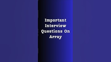 Top Interview Problems on Arrays!