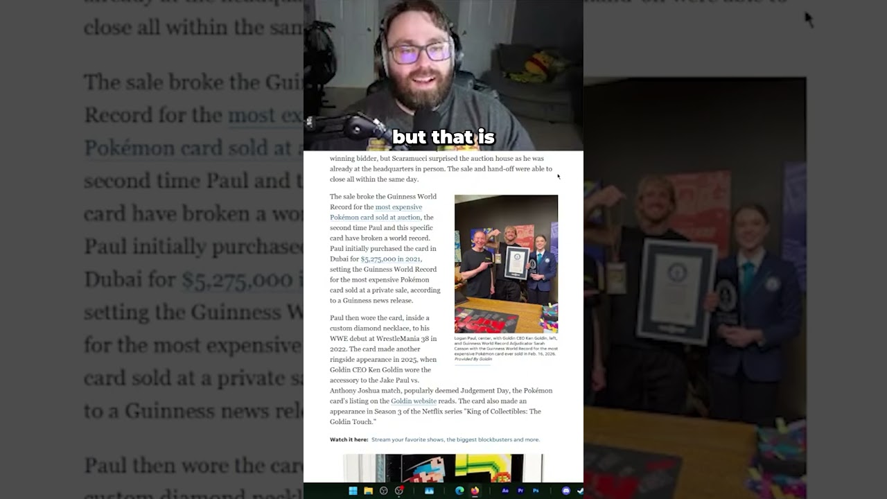 This Pikachu Card Sold for $16,492,000 #PokemonCards #LoganPaul  #PikachuIllustrator - YouTube