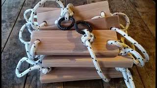 Como hacer una escalera con madera y cuerda