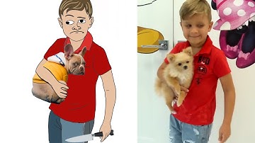 Diana and Maggie learn how to compromise and share when they both want the same dress funny drawing