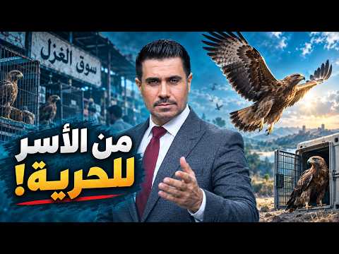 The moment endangered steppe eagles were released after being seized at the Ghazl Market | #Trending