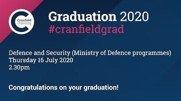 Graduation 2020: Defence and Security (Ministry of Defence programmes)