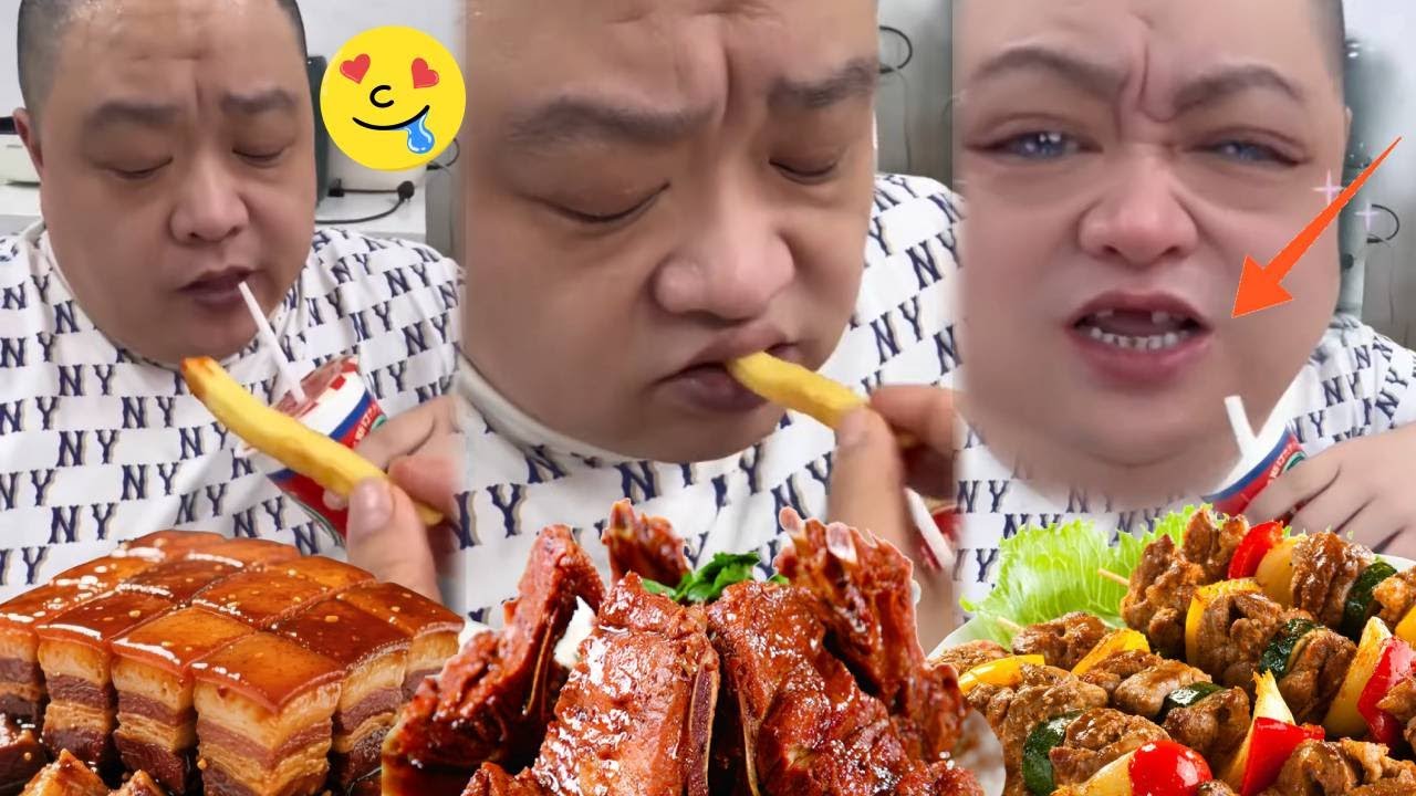 妻子爱心投喂薯条！薯条竟从丈夫的牙洞完整滑过！他的怒吼笑疯了！😂 #夫妻日常 #搞笑瞬间【朱大帅and依美姐】