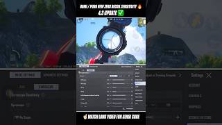 BGMI 4.3 🔥 NEW BEST SENSITIVITY CODE 😱 ZERO RECOIL SETTINGS #bgmi #pubgmobile #sensitivity