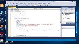 C# console application tutorial