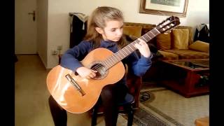 6 year old Guitarist - - Recuerdos de la Alhambra F.Tarrega - Konstantina Andritsou chords