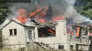 Crews battle house fire near Gaston