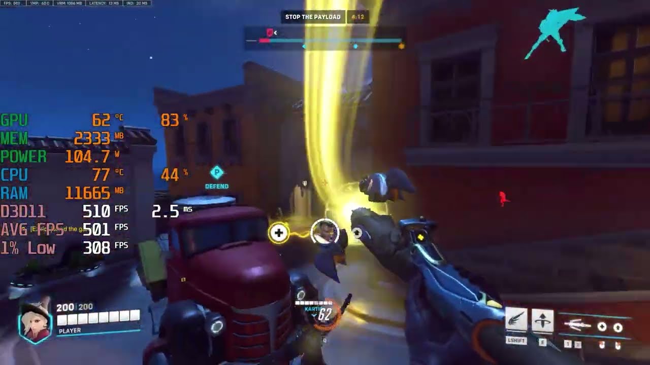 Overwatch 2 / OW 2 - Ryzen 5 5600x + RTX 4060 - 1080p Max & Low