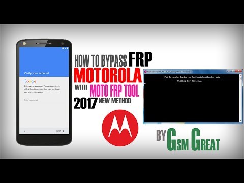 Motorola FRP Lock Bypass All Model 2017 Or Newer Patch With Moto Tool