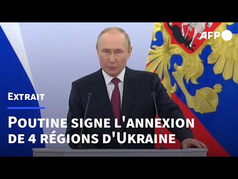 Vladimir Poutine officialise l’annexion de quatre régions de l’Ukraine | AFP