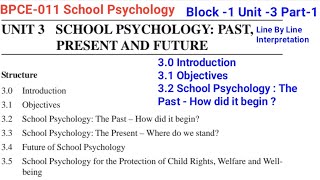 BPCE-011 School Psychology (B. A)