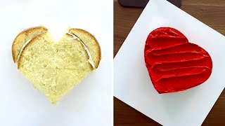 Valentine's Day Heart Shaped Cake｜ How to  turn Round cake into a Heart Shaped Cake