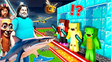 ALL BRAINROT MEMES and STEVE from Minecraft Movie vs JJ and Mikey Security House in Minecraft Maizen