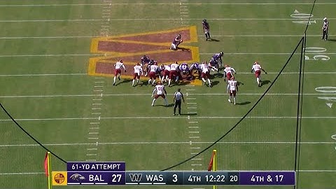 TYLER LOOP HITS 61 YARD FIELD GOAL VS COMMANDERS 🔥 