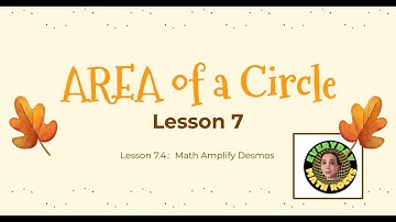 AREA of a CIRCLE (7.4)
