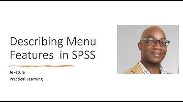 Menu features in SPSS